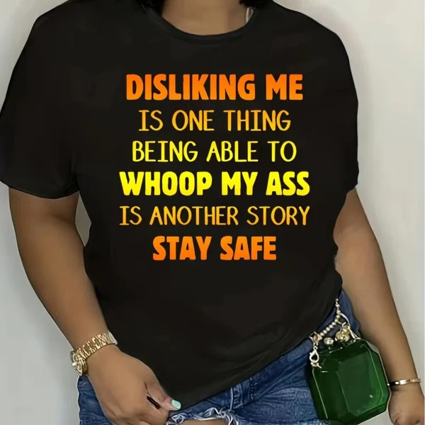 Trendy Print Crew Neck Tee for Women