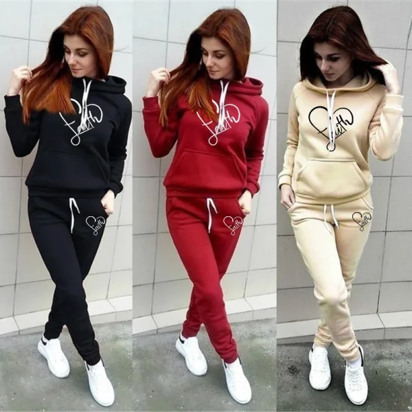 Fall and winter fashion pullover set